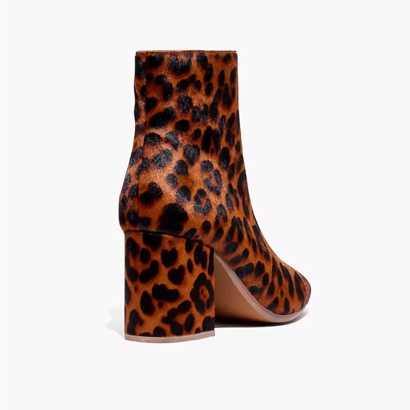 Madewell NIB Amalia Front Zip Leopard Calf Hair Boots size 10. - Picture 3 of 9